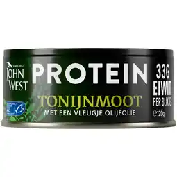 PLUS John West Tonijnmoot olijfolie protein MSC aanbieding