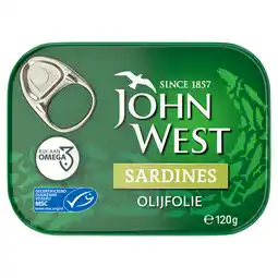 PLUS John West Sardines in olijfolie MSC aanbieding