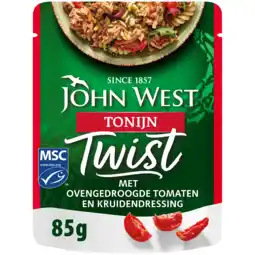 PLUS John West Tonijn Twist Gedroogde Tomaat&Kruiden aanbieding