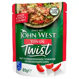 PLUS John West Tonijn Twist Gedroogde Tomaat&Kruiden aanbieding