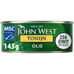 PLUS John West Tonijnstukken in zonnebloemolie MSC aanbieding