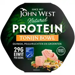 PLUS John West Tonijn protein quinoa bowl MSC aanbieding