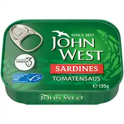 PLUS John West John West Sardines in Tomatensaus MSC aanbieding