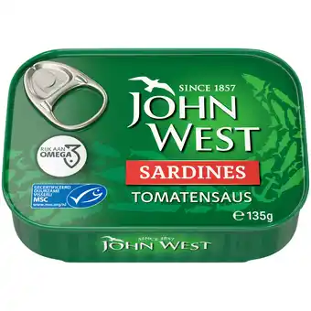 PLUS John West John West Sardines in Tomatensaus MSC aanbieding