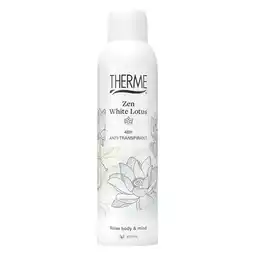 PLUS Therme Zen white lotus anti-transpirant spray aanbieding