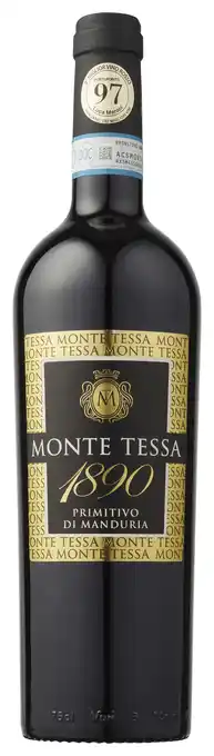 PLUS Monte Tessa Primitivo di Manduria DOC aanbieding