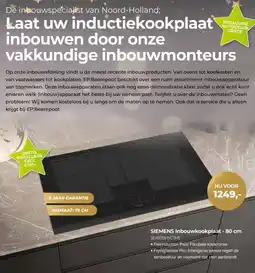 EP Beerepoot SIEMENS Inbouwkookplaat - 80 cm (EX875HYCIM) aanbieding