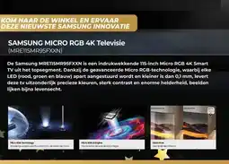 EP Beerepoot SAMSUNG MICRO RGB 4K Televisie (MRE115MR95FXXN) aanbieding