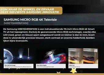 EP Beerepoot SAMSUNG MICRO RGB 4K Televisie (MRE115MR95FXXN) aanbieding