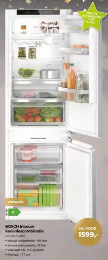 EP Beerepoot BOSCH Inbouw Koelvriescombinatie aanbieding