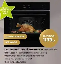 EP Beerepoot AEG Inbouw Combi-Stoomoven (TR7PB73FSB) aanbieding