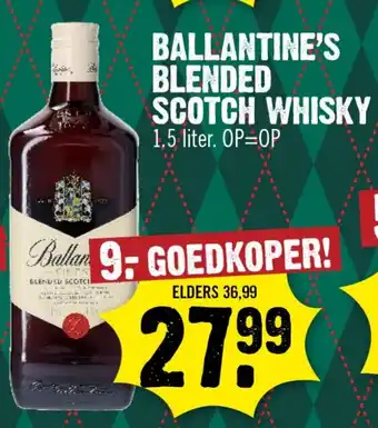 Dirk Ballantine's Blended Scotch Whisky aanbieding