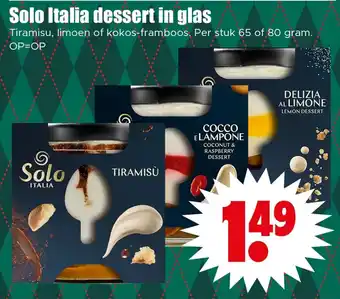 Dirk Solo Italia dessert in glas aanbieding