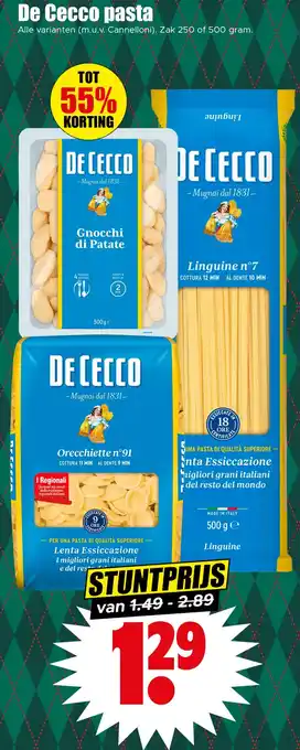 Dirk De Cecco pasta aanbieding