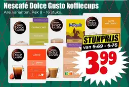 Dirk Nescafé Dolce Gusto koffiecups aanbieding