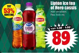 Dirk Lipton ice tea of Hero cassis aanbieding