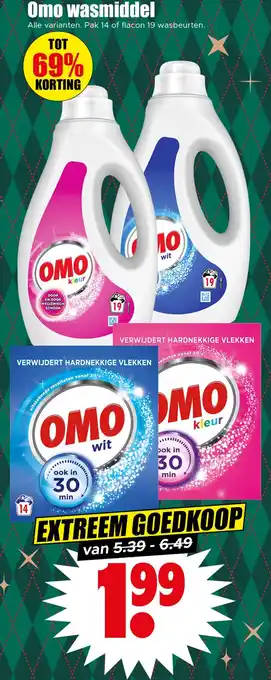 Dirk Omo wasmiddel aanbieding