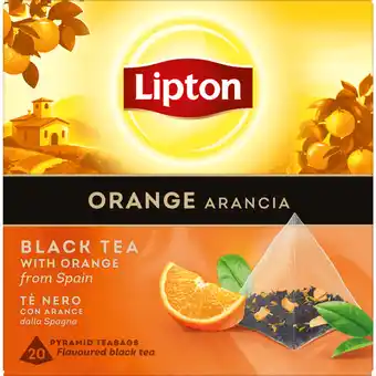 Dirk Lipton Zwarte thee orange arancia kop 20 zk aanbieding