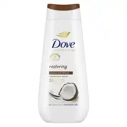 Plein.nl 2+1 gratis: Dove Douchecrème Restoring 225 ml aanbieding