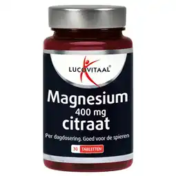 Plein.nl 2+2 gratis: Lucovitaal Magnesium Citraat 400mg aanbieding