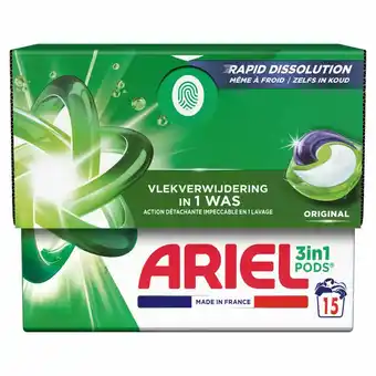 Plein.nl 2+1 gratis: Ariel 3in1 Wasmiddel Pods Original aanbieding