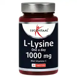 Plein.nl 2+2 gratis: Lucovitaal L-Lysine 1000 mg One a aanbieding