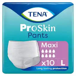 Plein.nl 2+1 gratis: TENA Proskin Pants Maxi L 10 stuks aanbieding