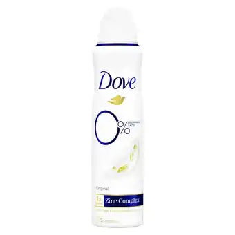 Plein.nl 2+1 gratis: Dove Deodorant Spray 0% Original aanbieding