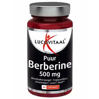 Plein.nl 2+2 gratis: Lucovitaal Berberine Puur 500 mg 60 aanbieding