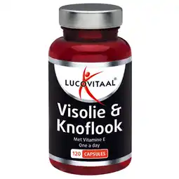 Plein.nl 2+2 gratis: Lucovitaal Visolie & Knoflook 120 aanbieding