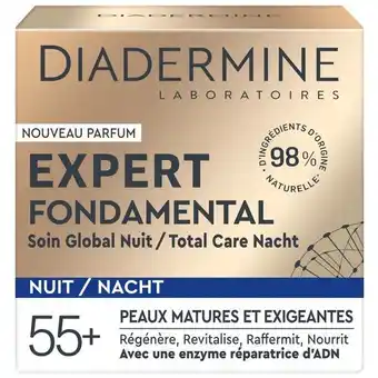 Trekpleister Diadermine Expert Fondamental Nachtcrème aanbieding