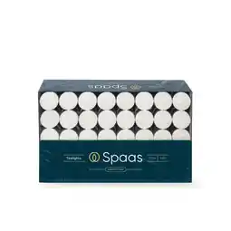 Plein.nl 2e halve prijs: SPAAS Theelichten Wit 6 Branduren aanbieding