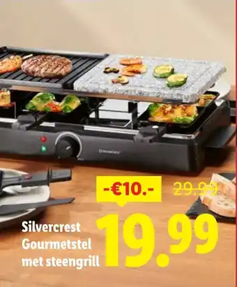 Lidl Silvercrest Gourmetstel met steengrill aanbieding