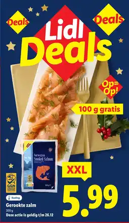 Lidl Gerookte zalm aanbieding