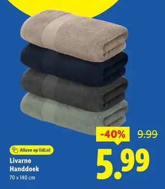 Lidl Livarno Handdoek aanbieding
