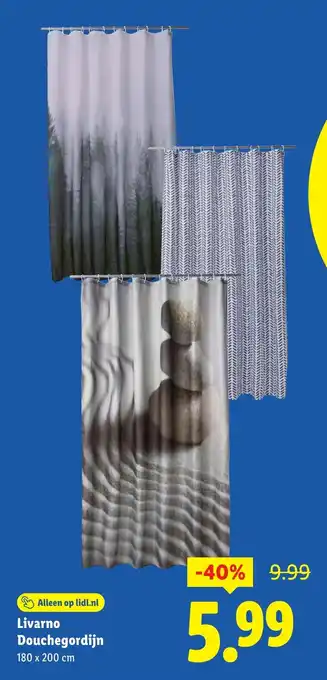 Lidl Livarno Douchegordijn aanbieding