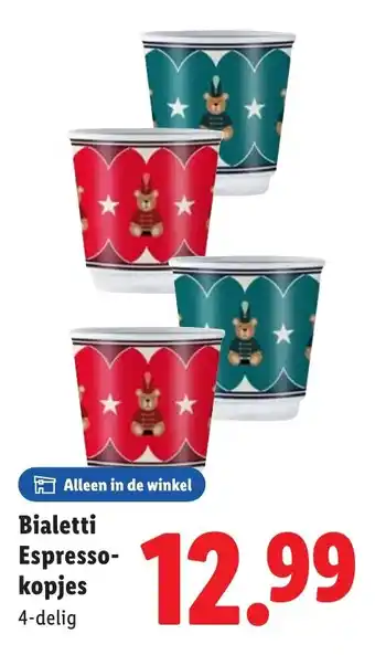 Lidl Bialetti Espresso kopjes aanbieding
