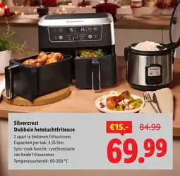 Lidl Silvercrest Dubbele heteluchtfriteuse aanbieding