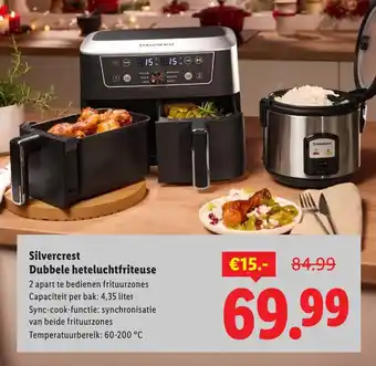 Lidl Silvercrest Dubbele heteluchtfriteuse aanbieding