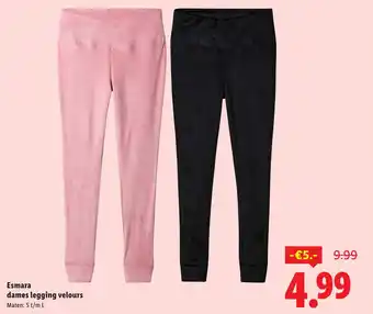 Lidl Esmara dames legging velours aanbieding