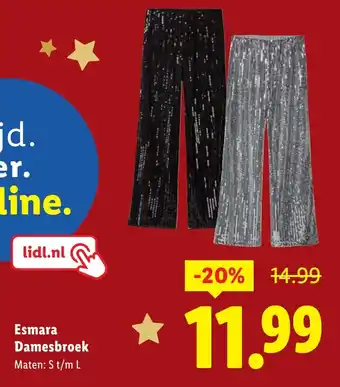 Lidl Esmara Damesbroek aanbieding