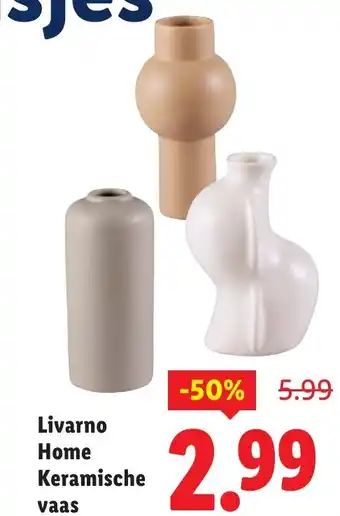 Lidl Livarno Home Keramische vaas aanbieding