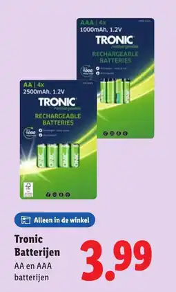 Lidl Tronic Batterijen aanbieding