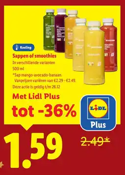 Lidl Sappen of smoothies aanbieding