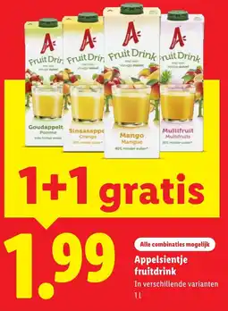 Lidl Appelsientje fruitdrink aanbieding