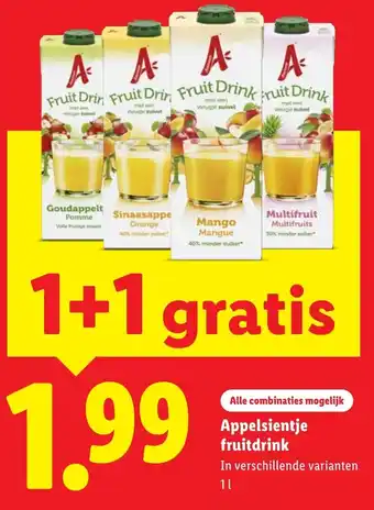 Lidl Appelsientje fruitdrink aanbieding