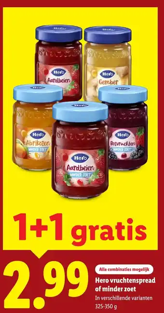Lidl Hero vruchtenspread of minder zoet aanbieding