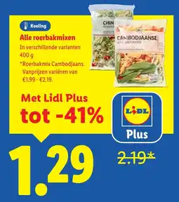 Lidl Alle roerbakmixen aanbieding