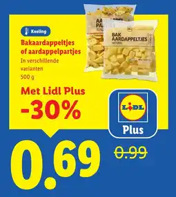 Lidl akaardappeltjes of aardappelpartjes aanbieding