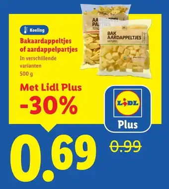 Lidl akaardappeltjes of aardappelpartjes aanbieding